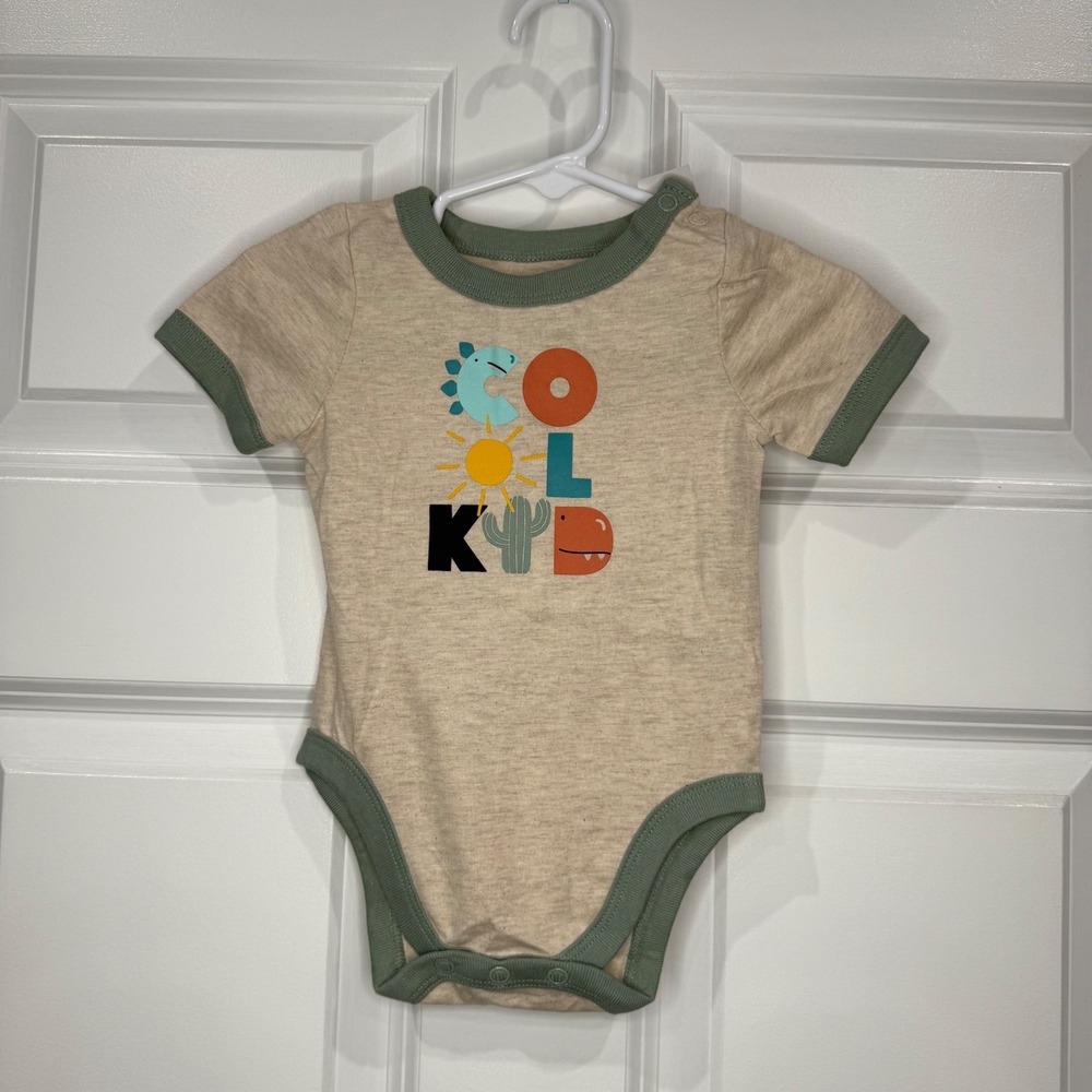 Garanimals Baby Boy Size 3-6 Months Dino Cactus Desert Short Sleeve Bodysuit